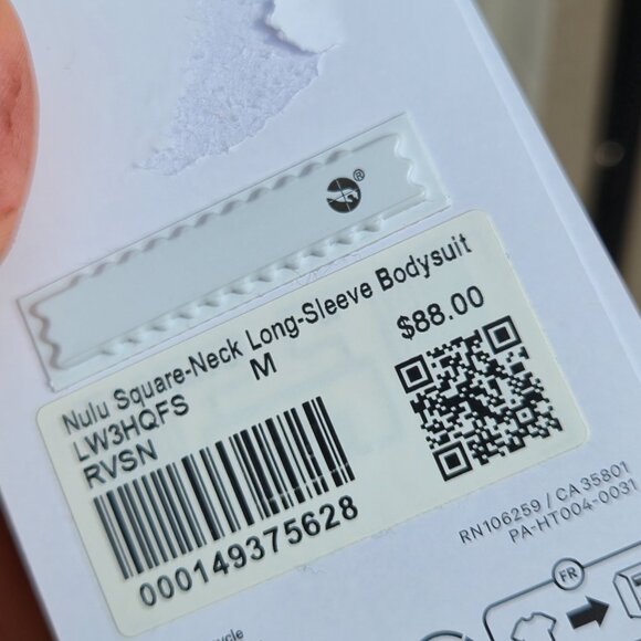 Lululemon Wundermost Ultra-Soft Nulu Square-Neck Long-Sleeve Bodysuit- M - Picture 4 of 6